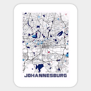 Johannesburg - South Africa MilkTea City Map Sticker